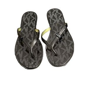 Michael Kors Emory Thong Sandal Gunmetal 10 New